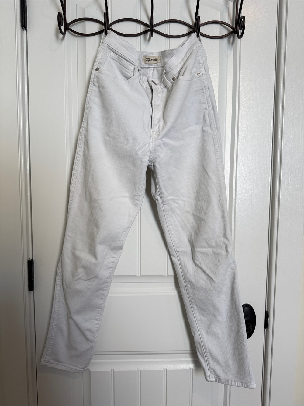 Madewell Clean White Straight-Leg Jeans